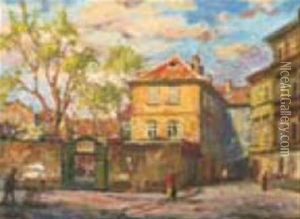 Ze Stare Prahy Oil Painting - Iaro Prochazka
