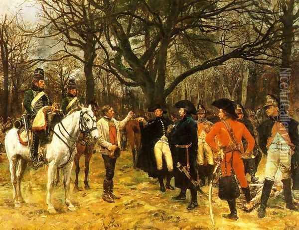 General Desaix and the Peasant Oil Painting - Jean-Louis-Ernest Meissonier