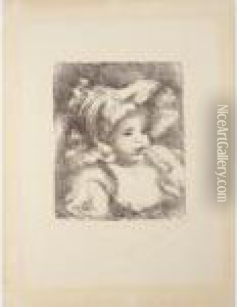 L'enfant Au Biscuit (d.31) Oil Painting - Pierre Auguste Renoir