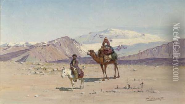 A Family Travelling In The Caucasus Oil Painting - Richard Karlovich Zommer