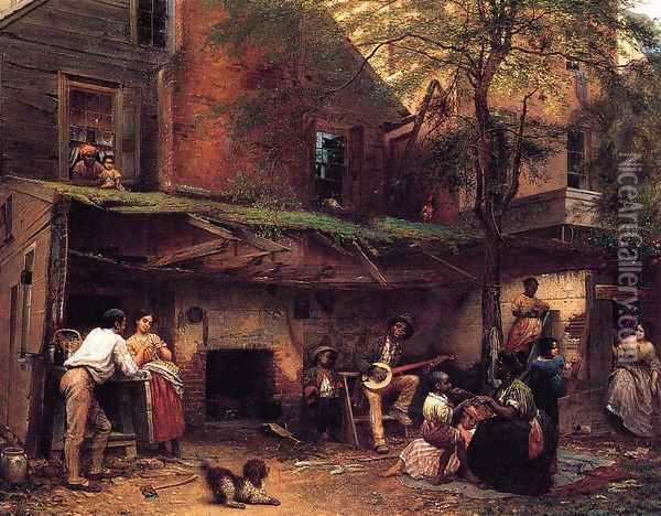 Negro Life in the South Oil Painting - Eastman Johnson