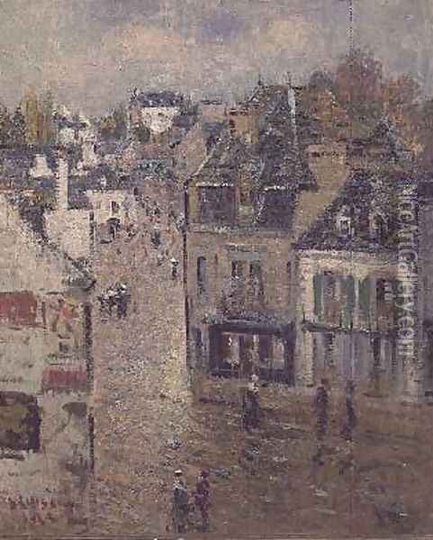Street in Pont Aven after the Rain Oil Painting - Gustave Loiseau