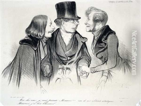 Chemin Creux En Bretagne Oil Painting - Honore Daumier