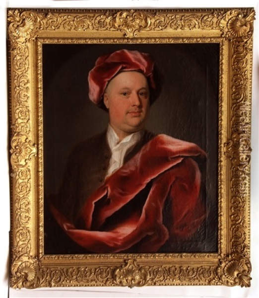 Portrait Of John Howes Of Morningthorpe Manor Oil Painting - John Theodore Heins