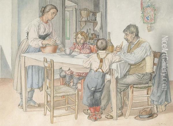 Teatime Oil Painting - Harry Morley
