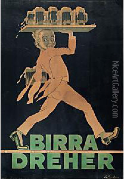 Birra Dreher Oil Painting - Giuseppe Scolari