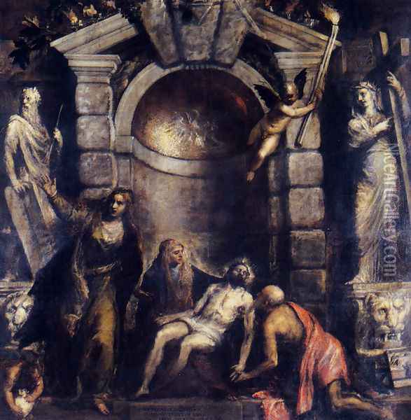 Pieta 1576 Oil Painting - Tiziano Vecellio (Titian)