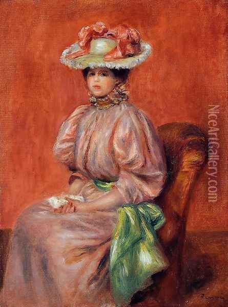 Seated Woman Oil Painting - Pierre Auguste Renoir