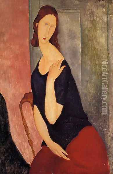 Portrait of Jeanne Hebuterne 1919 Oil Painting - Amedeo Modigliani