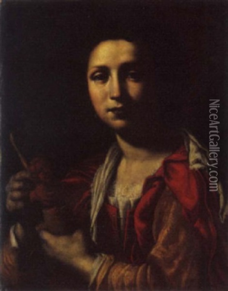 Allegoria Della Scultura Oil Painting - Onorio Marinari