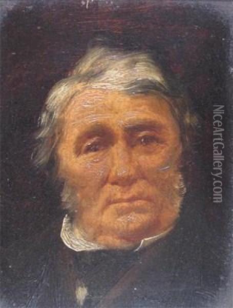 Portrait Of The Artist's Father Oil Painting - Richard Beavis