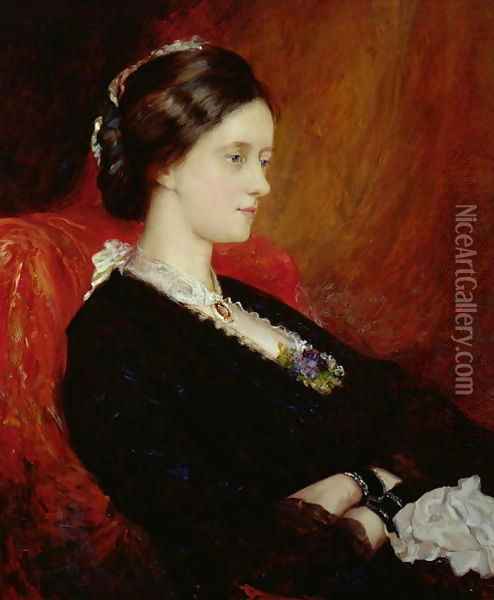 Portrait of The Hon Mrs Emily Meynell Ingram Oil Painting - Sir William Blake Richmond