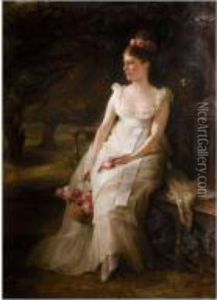 The Debutante Oil Painting - Edward Hughes