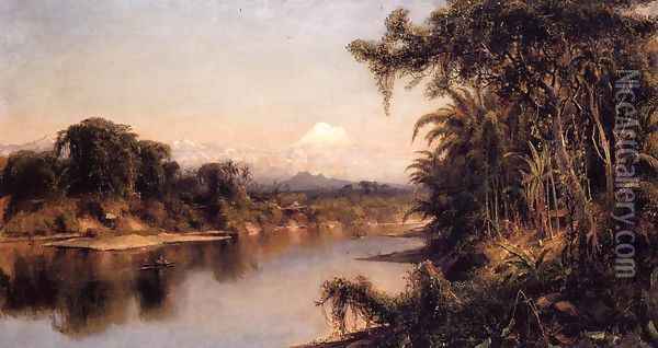 South American Landscape Oil Painting - Louis Remy Mignot