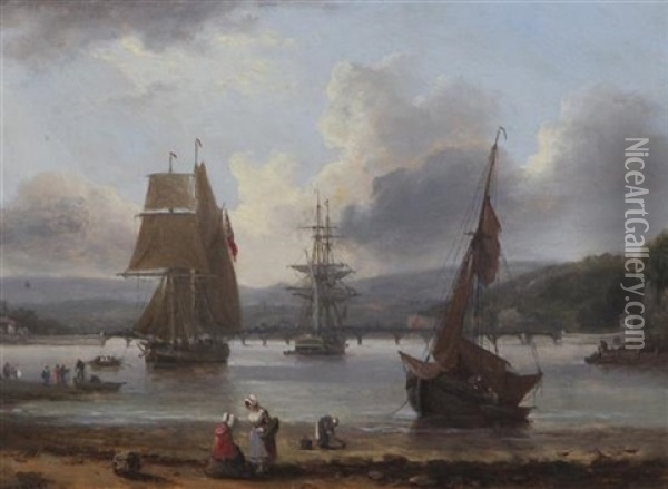 Teignmouth, Devon Oil Painting - Thomas Luny
