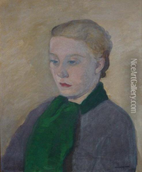 Portrait De Femme Blonde Oil Painting - Albert Marquet