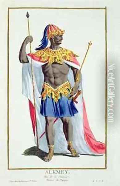 Alkmey King of Guinea Oil Painting - Pierre Duflos