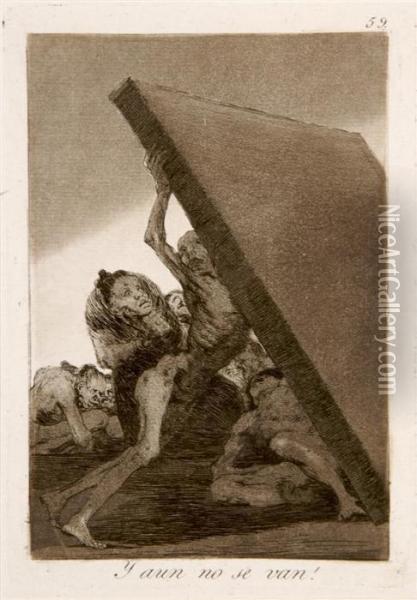 Y Aun No Se Van! Oil Painting - Francisco De Goya y Lucientes