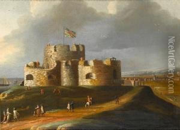 Sandown Castle, Deal Oil Painting - Peter Tillemans