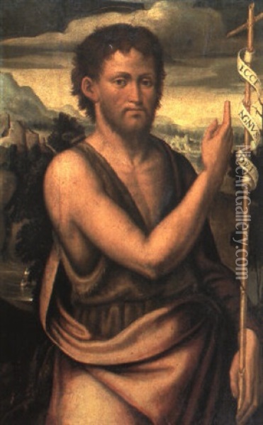Johannes Der Taufer Oil Painting - Giovanni Battista Ramenghi