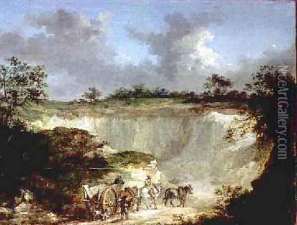 The Quarry Oil Painting - George Morland