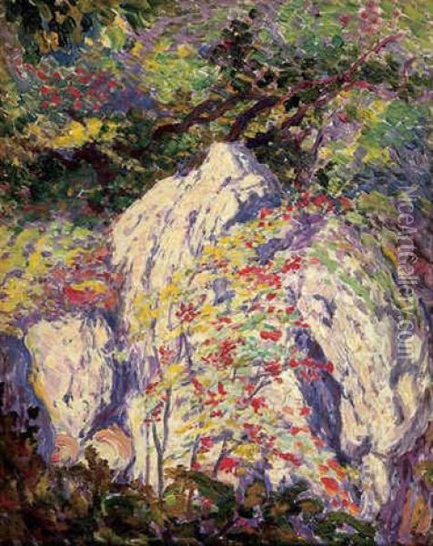 Le Sorbier En Fleurs Oil Painting - Georges Lacombe