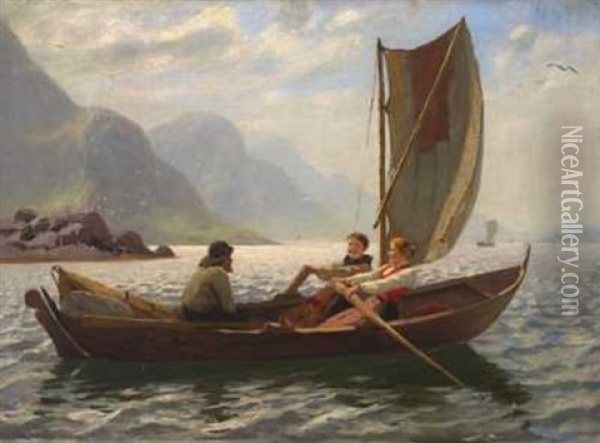 Rotur Pa Fjorden Oil Painting - Hans Dahl