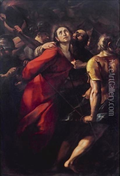 The Capture Of Christ Oil Painting - Giulio Cesare Procaccini