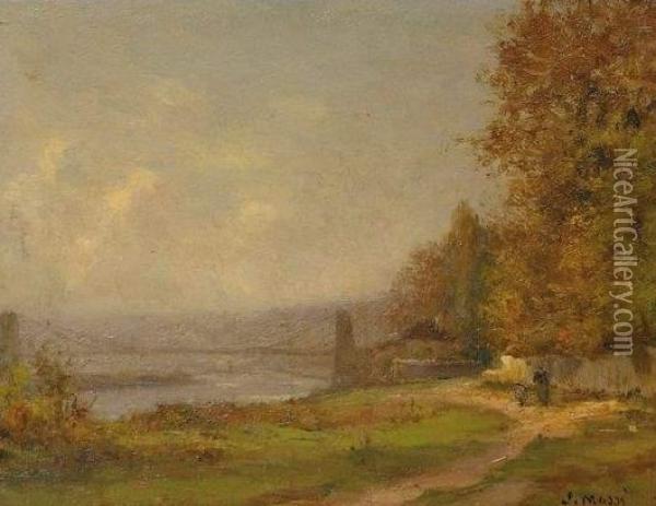 Vue Sur La Seine Oil Painting - Jean Eugene Masse