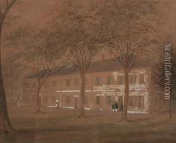 Barracks Building At West Point Oil Painting - Alfred, General Sully