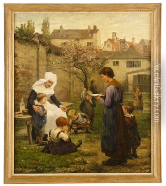 V Zahrade Oil Painting - Luma Von Flesch-Brunningen