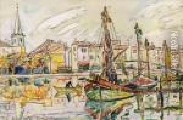  Les Martigues : Voiliers Au Port  Oil Painting - Paul Signac