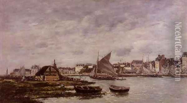 Trouville the Port 1869 Oil Painting - Eugene Boudin