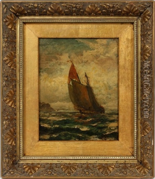 Sailing Ship Oil Painting - Robert B. Hopkin