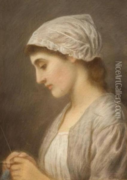 Dama Oil Painting - Edward Tayler