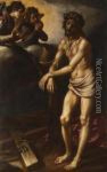 Cristo Coronato Di Spine Oil Painting - Jacopo Vignali
