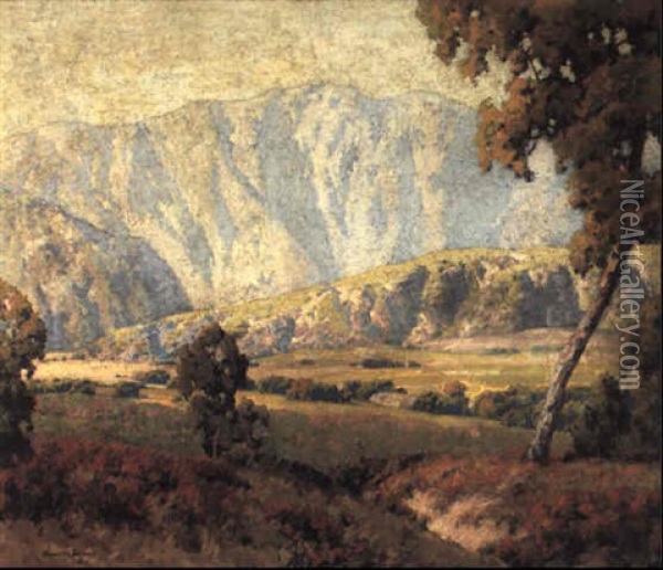 Southern California Valley Scene Oil Painting - Maurice Braun