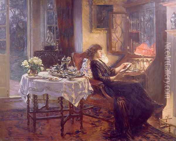The Quiet Hour, 1913 Oil Painting - Albert Chevallier Tayler