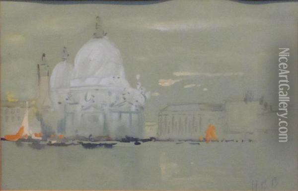 The Salute, Venice Oil Painting - Hercules Brabazon Brabazon