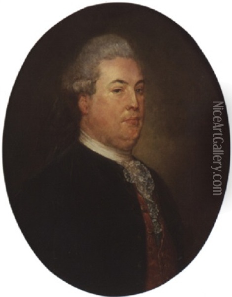 Portrait De Jakob Jacosz Boreel (?) Oil Painting - Jean-Baptiste Perronneau
