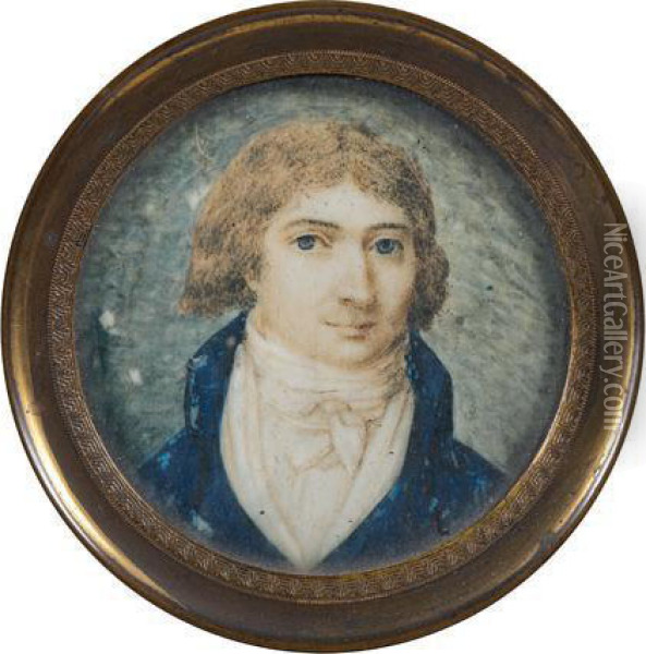 Portrait Presume Du Girondin Charles Jean-marie Barbaroux Oil Painting - Francois I Dumont