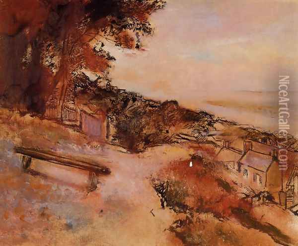 Landscape by the Sea Oil Painting - Edgar Degas