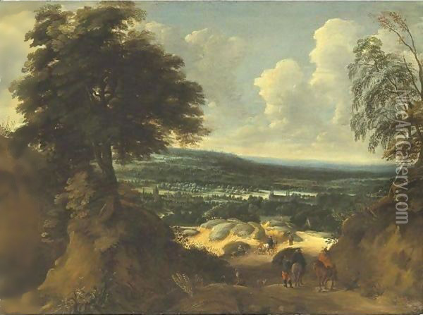 Landscape In Flanders Oil Painting - Jaques D'Arthois
