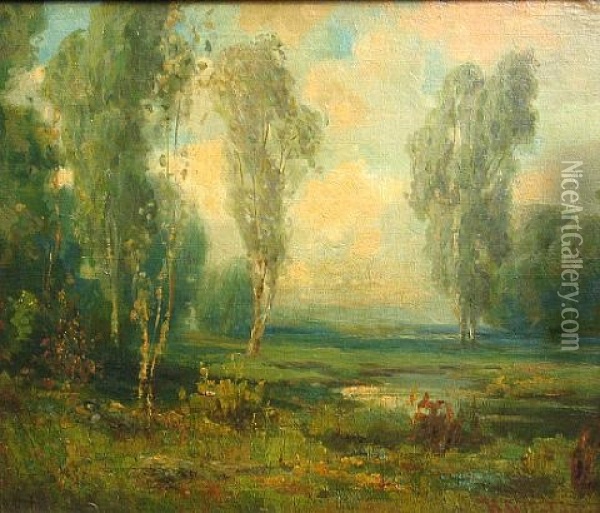 Summer Eucalyptus Oil Painting - Herman (Henry) Gustavson