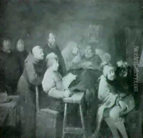 La Bonne Histoire De L'auberge Oil Painting - Egbert van Heemskerck the Elder