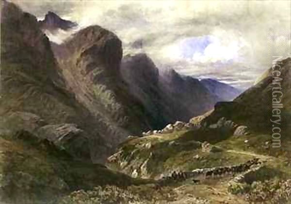The Pass of Glencoe Oil Painting - William Bennett