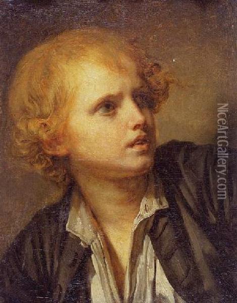 Head Of A Boy Oil Painting - Jean Baptiste Greuze
