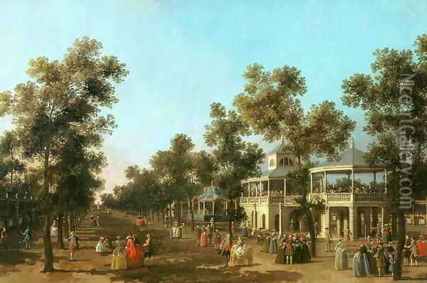 Vauxhall Gardens- the Grand Walk, c.1751 Oil Painting - (Giovanni Antonio Canal) Canaletto