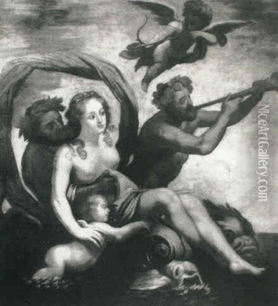 The Triumph Of Galatea Oil Painting - Annibale Carracci