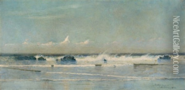 Seascape, St. Ives Oil Painting - Sydney Mortimer Laurence